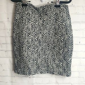 NWOT. Express Mini Skirt..Black and white..Size 8